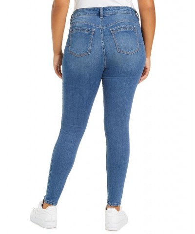 Trendy Plus Size Sculpted Skinny Jeans Blue $12.60 Jeans