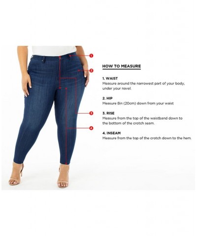 Trendy Plus Size Sculpted Skinny Jeans Blue $12.60 Jeans