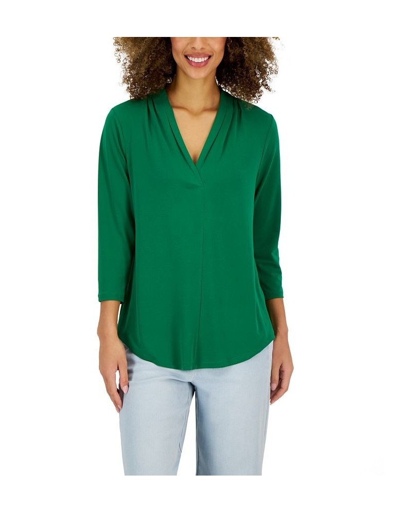 Women's 3/4-Sleeve Top Bright Pine $18.07 Tops