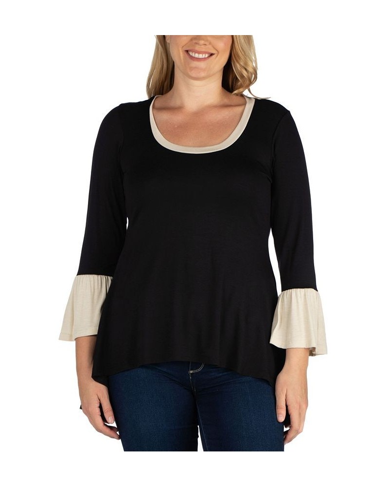 Women's Plus Size Tunic Top Black $34.16 Tops