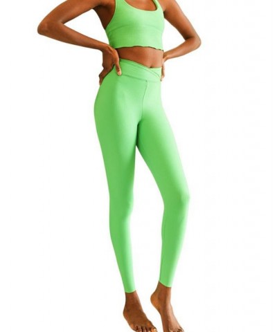 Women's Lustre Active Leggings Green $20.68 Pants