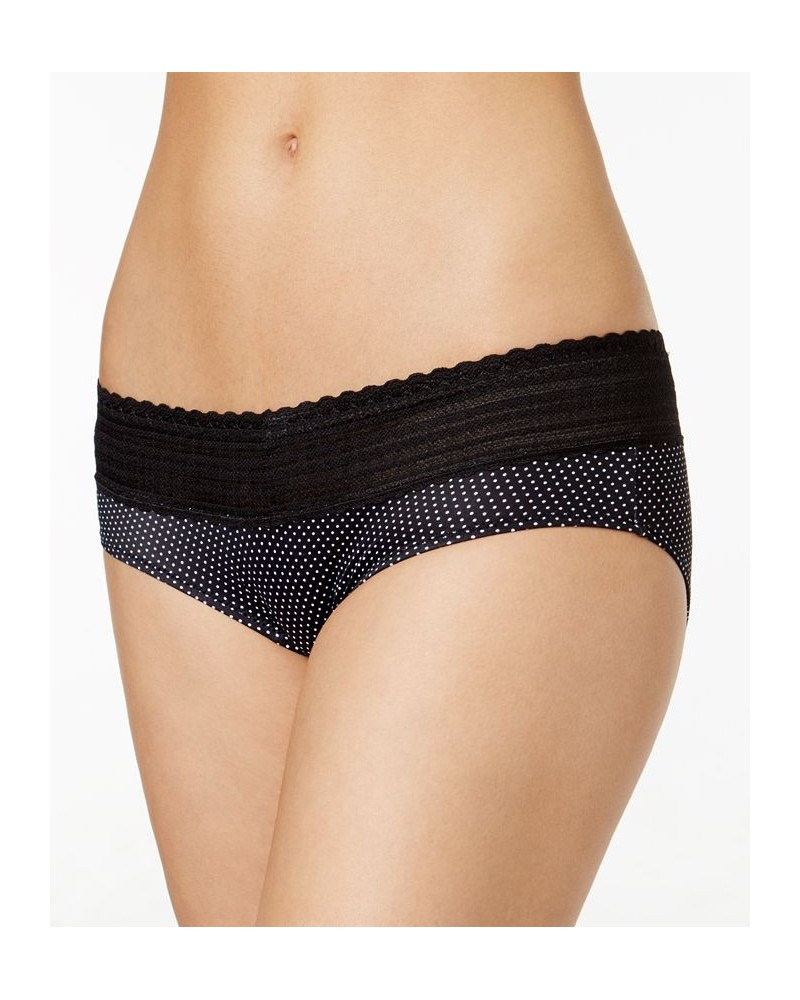 Warners No Pinching No Problems Dig-Free Comfort Waist with Lace Microfiber Hipster 5609J Black $9.74 Panty