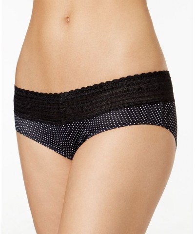 Warners No Pinching No Problems Dig-Free Comfort Waist with Lace Microfiber Hipster 5609J Black $9.74 Panty