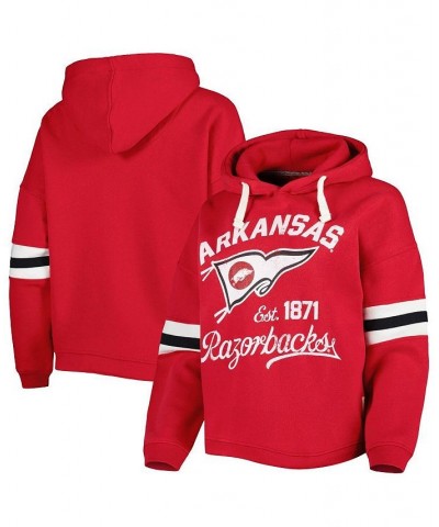 Women's Cardinal Arkansas Razorbacks Super Pennant Pullover Hoodie Cardinal $42.39 Sweatshirts