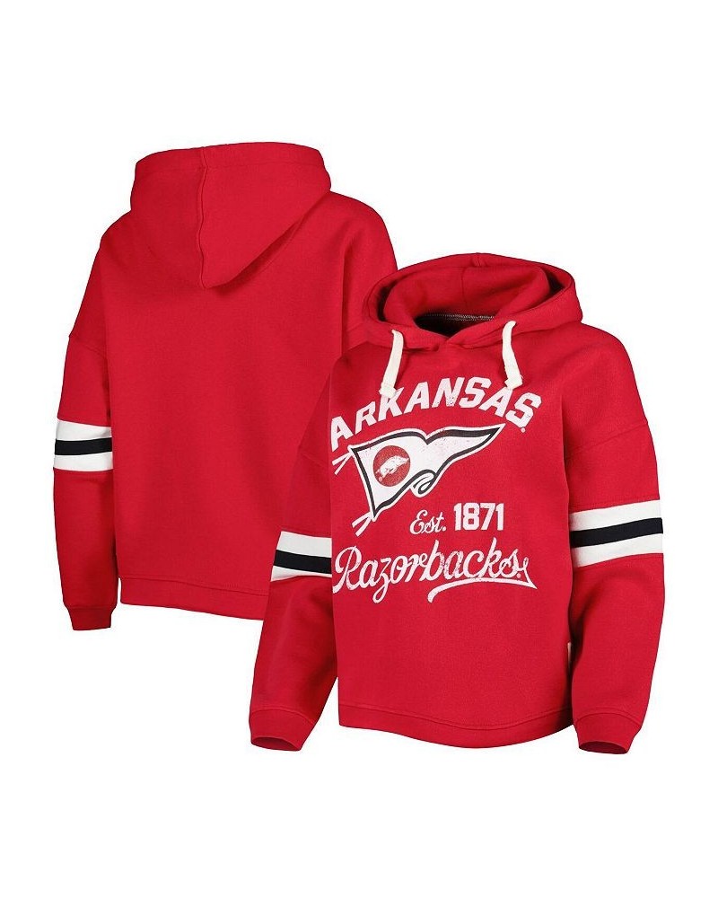 Women's Cardinal Arkansas Razorbacks Super Pennant Pullover Hoodie Cardinal $42.39 Sweatshirts