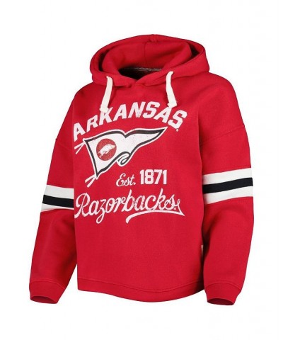 Women's Cardinal Arkansas Razorbacks Super Pennant Pullover Hoodie Cardinal $42.39 Sweatshirts