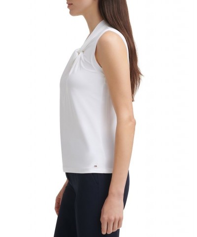 Women’s Knot-Neck Top Ivory/Cream $35.20 Tops