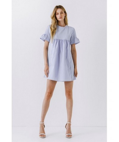 Women's Solid Mini Dress Powder blue $29.40 Dresses