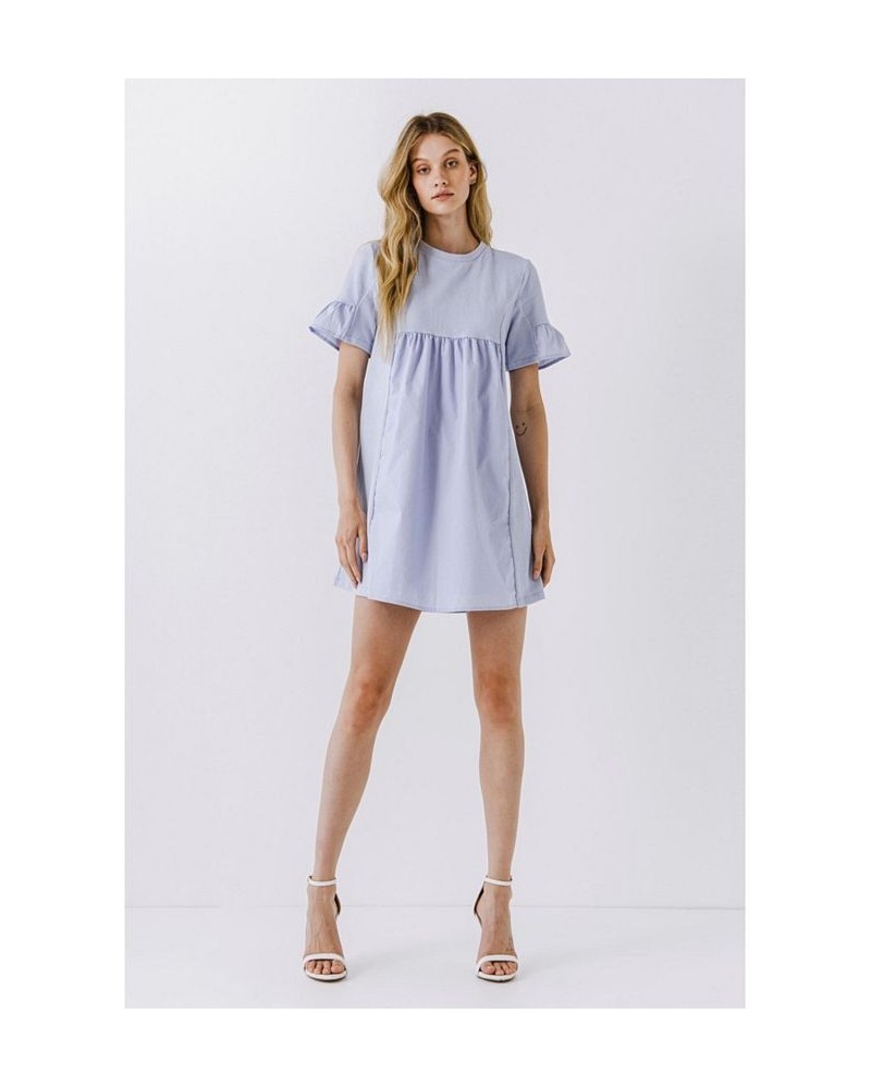 Women's Solid Mini Dress Powder blue $29.40 Dresses