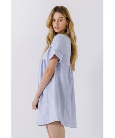 Women's Solid Mini Dress Powder blue $29.40 Dresses