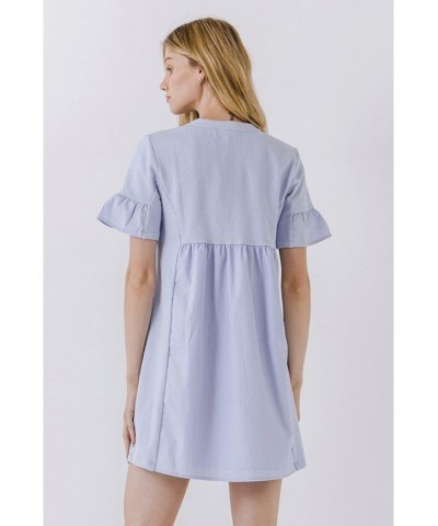 Women's Solid Mini Dress Powder blue $29.40 Dresses