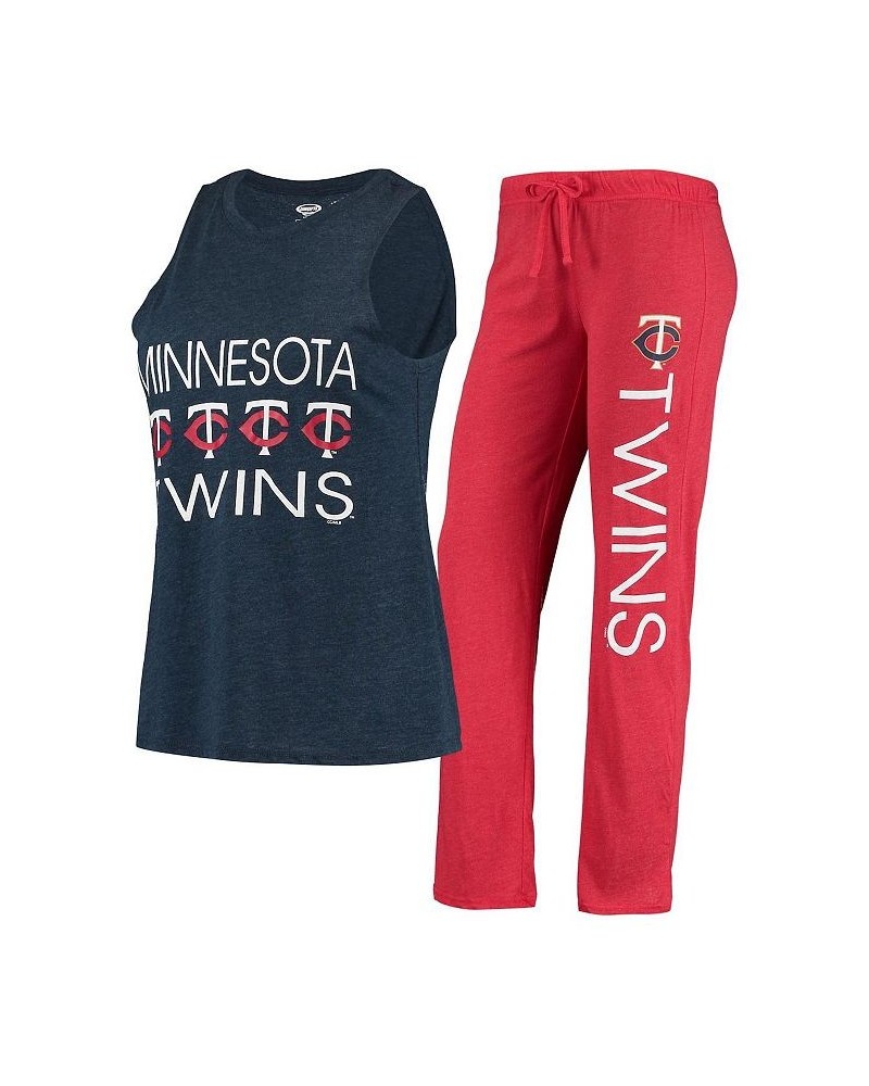 Women's Red Navy Minnesota Twins Meter Muscle Tank Top and Pants Sleep Set Red, Navy $29.90 Pajama