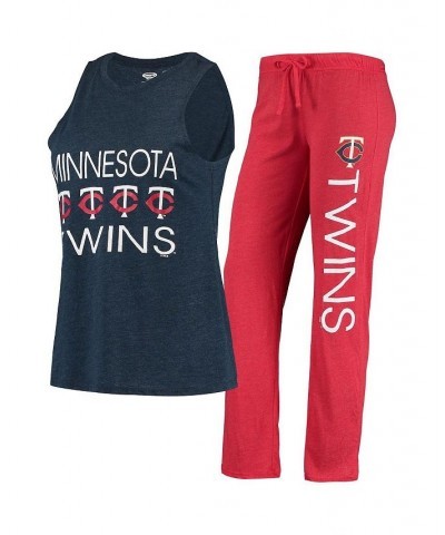 Women's Red Navy Minnesota Twins Meter Muscle Tank Top and Pants Sleep Set Red, Navy $29.90 Pajama