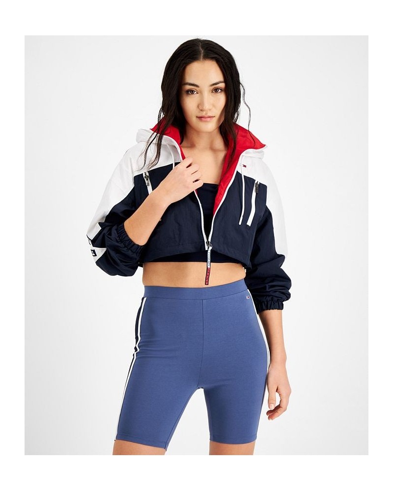 Colorblocked Windbreaker Jacket Blue $41.51 Jackets