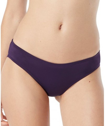 Women's Mesh Halter-Style Bikini Top & Hipster Bottoms Purple $38.64 Swimsuits