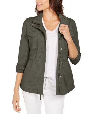 Women's Twill Jacket Green $21.89 Jackets