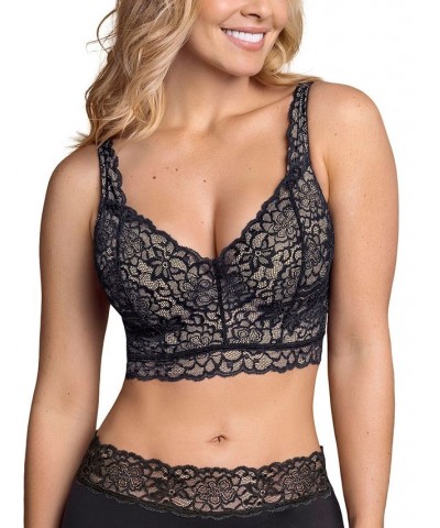 Women's Luxe Lace Underwire Smoothing Bustier Black $29.25 Bras