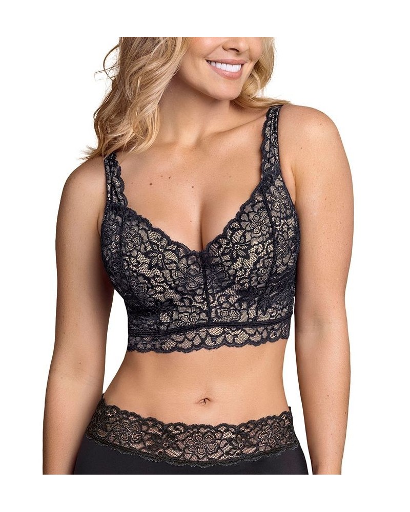 Women's Luxe Lace Underwire Smoothing Bustier Black $29.25 Bras