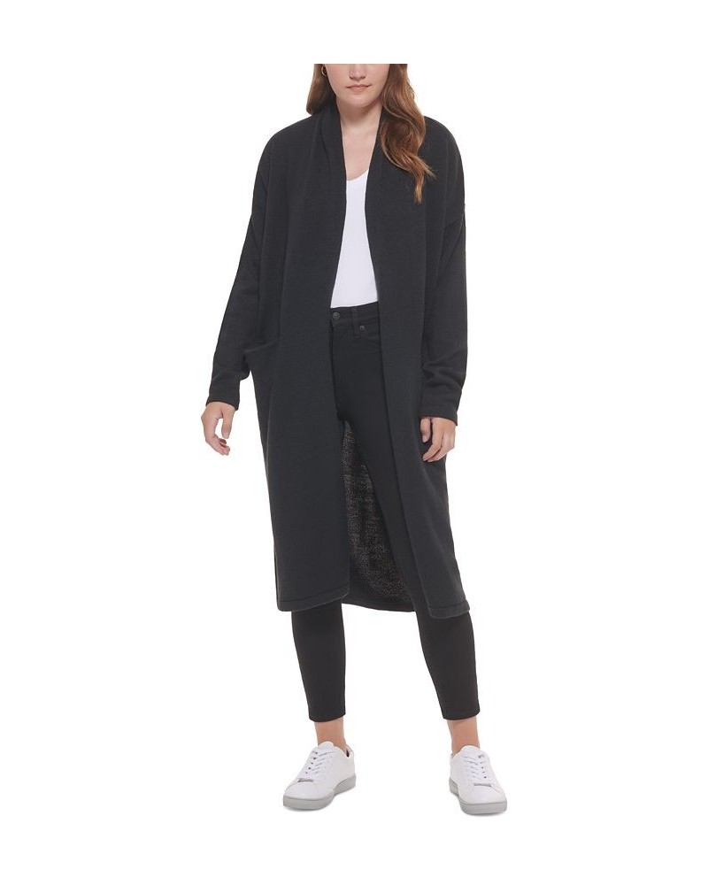 Women's Open-Front Long Cardigan Black $37.38 Sweaters