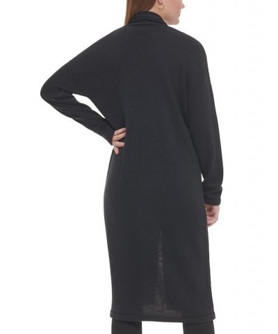 Women's Open-Front Long Cardigan Black $37.38 Sweaters