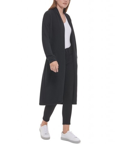 Women's Open-Front Long Cardigan Black $37.38 Sweaters