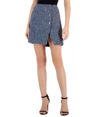 Women's Tweed Button-Up Mini Skirt Open Miscellaneous $100.62 Skirts