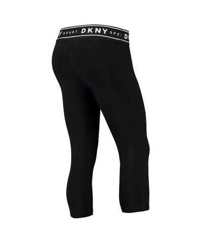 Women's Black Chicago Blackhawks Karan Capri Leggings Black $30.55 Pants