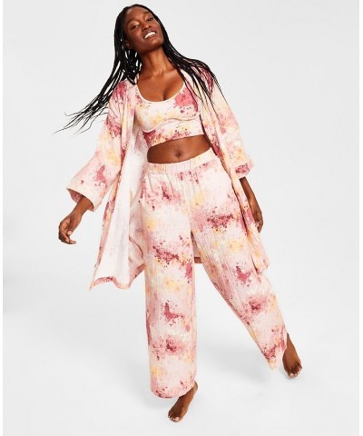 Style Not Size Women's and Plus Size Robe Watercolor Blush $16.33 Sleepwear