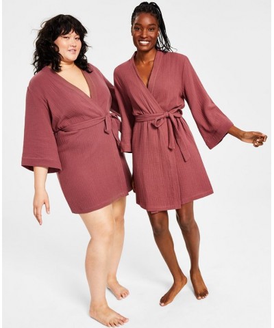 Style Not Size Women's and Plus Size Robe Watercolor Blush $16.33 Sleepwear