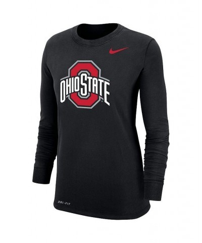 Women's Black Ohio State Buckeyes Logo Performance Long Sleeve T-shirt Black $23.00 Tops