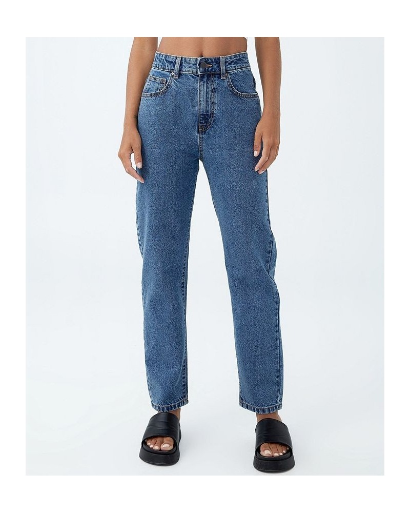 Women's Mom Denim Jeans Reef Blue $35.39 Jeans