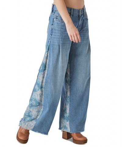 Laura Ashley x Women's Print-Detail Palazzo Jeans Candid $65.33 Jeans