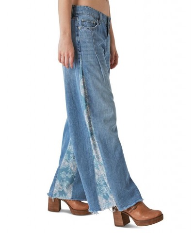 Laura Ashley x Women's Print-Detail Palazzo Jeans Candid $65.33 Jeans