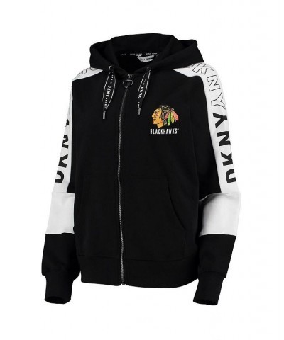 Women's Black Chicago Blackhawks Allison Full-Zip Hoodie Jacket Black $44.00 Jackets