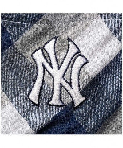 Women's Navy Gray New York Yankees Breakout Flannel Long Sleeve Nightshirt Navy, Gray $30.20 Pajama