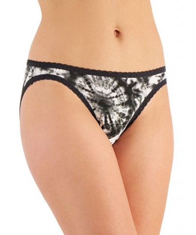 Women’s Lace Trim Bikini Underwear Tiedye Black $8.63 Panty