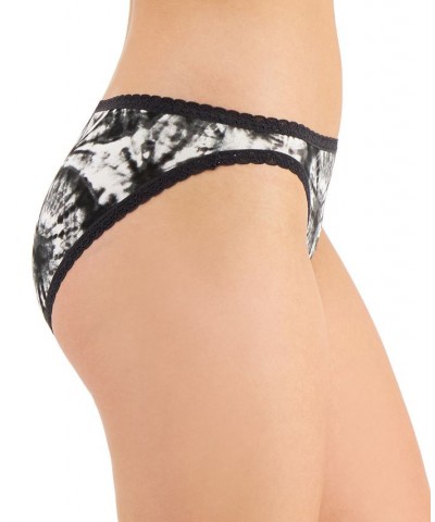 Women’s Lace Trim Bikini Underwear Tiedye Black $8.63 Panty