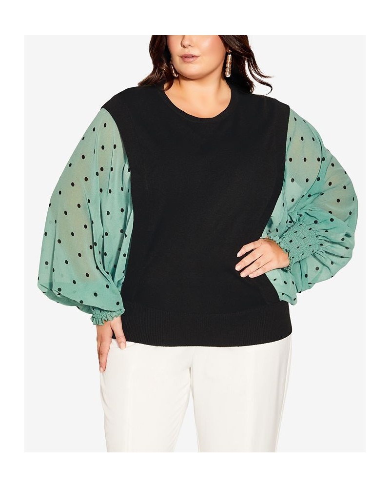 Plus Size Trendy Gina Top Sage $35.55 Tops