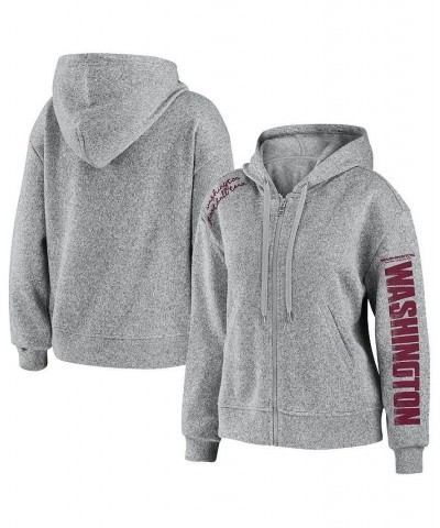 Women's Heathered Gray Washington Football Team Full-Zip Hoodie Heathered Gray $46.74 Sweatshirts