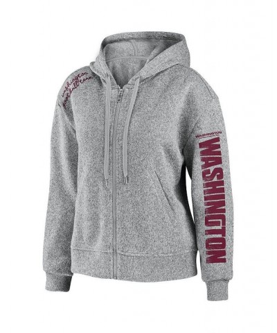 Women's Heathered Gray Washington Football Team Full-Zip Hoodie Heathered Gray $46.74 Sweatshirts