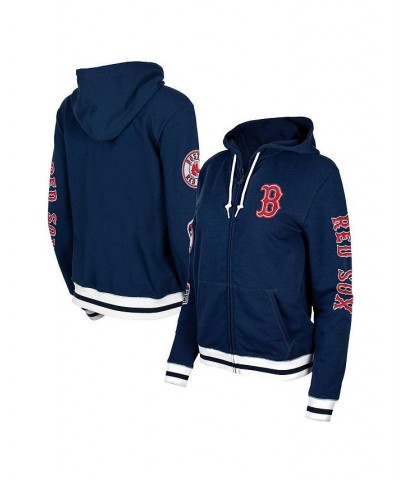 Women's Navy Boston Red Sox Elite Tri-Blend Full-Zip Hoodie Navy $34.10 Sweatshirts