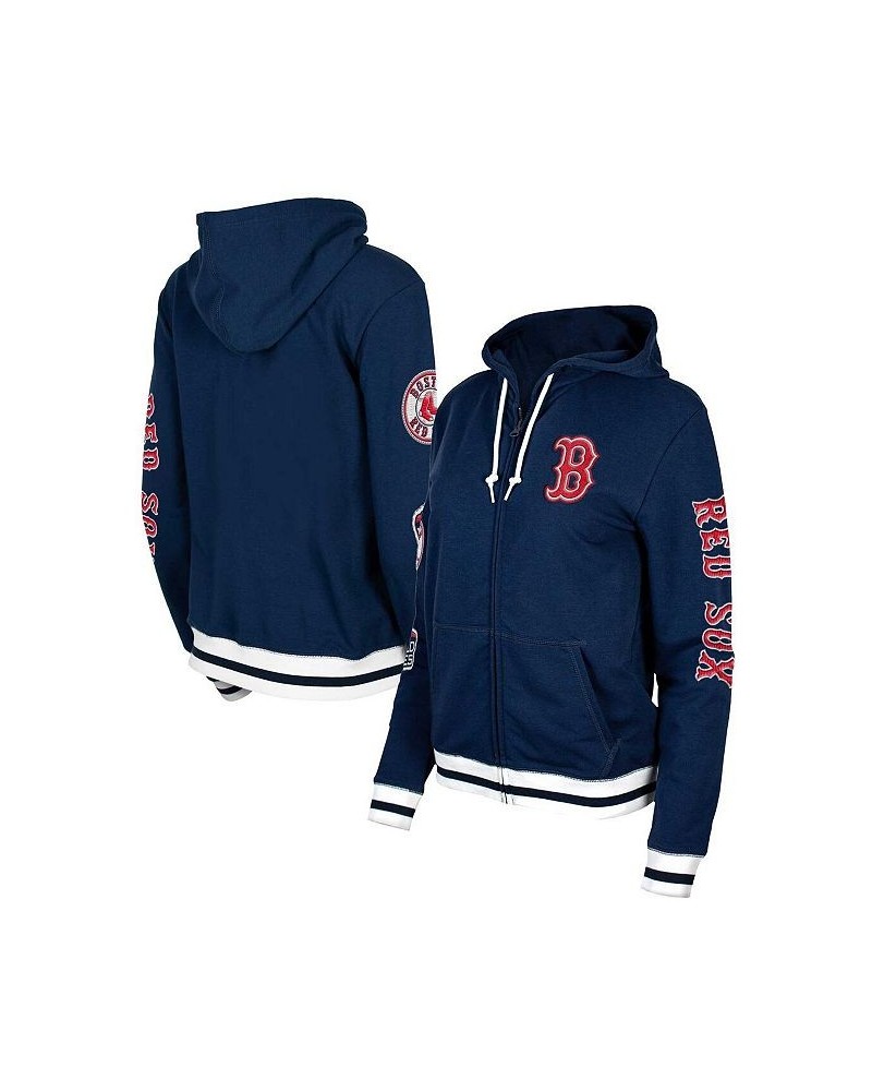 Women's Navy Boston Red Sox Elite Tri-Blend Full-Zip Hoodie Navy $34.10 Sweatshirts