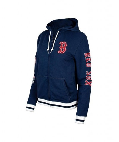 Women's Navy Boston Red Sox Elite Tri-Blend Full-Zip Hoodie Navy $34.10 Sweatshirts