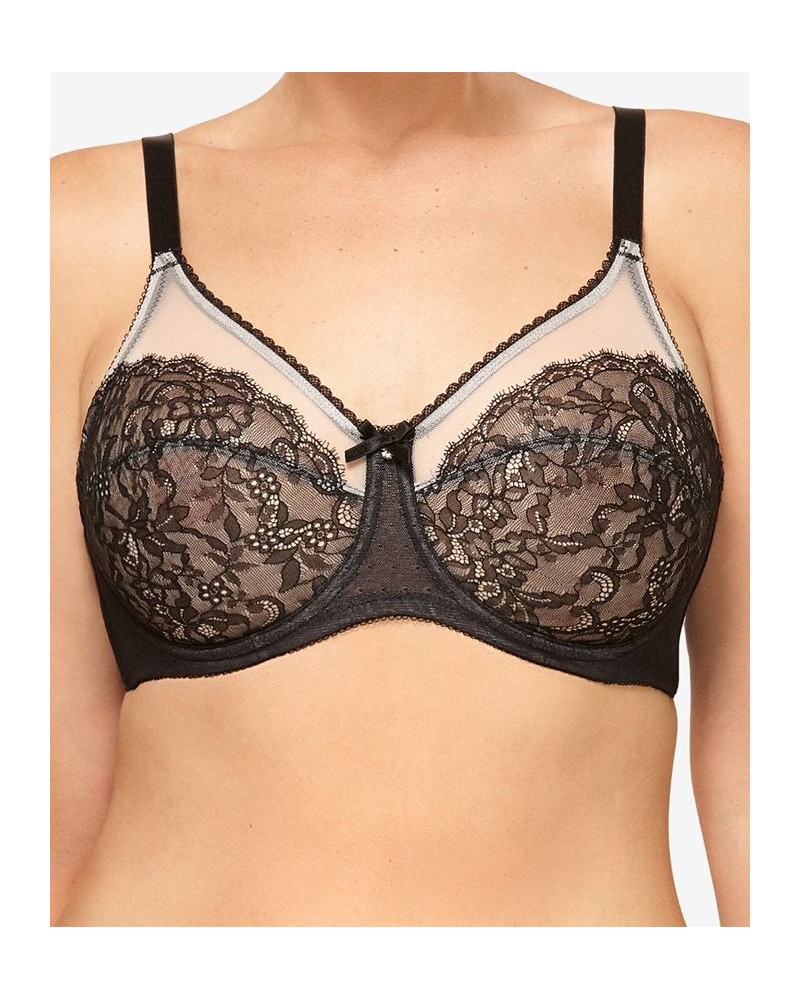 Retro Chic Full-Figure Underwire Bra 855186 Up To J Cup Black $31.20 Bras