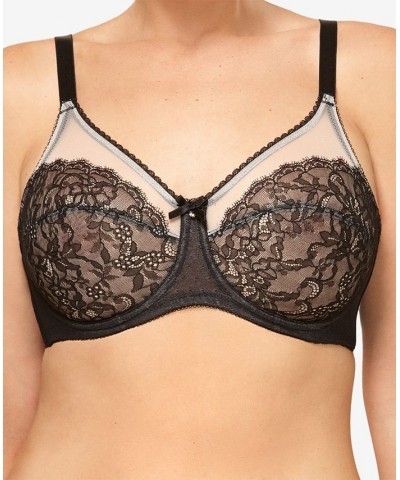 Retro Chic Full-Figure Underwire Bra 855186 Up To J Cup Black $31.20 Bras