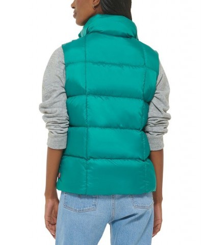 Women's Box-Quilted Puffer Vest Green $24.60 Jackets