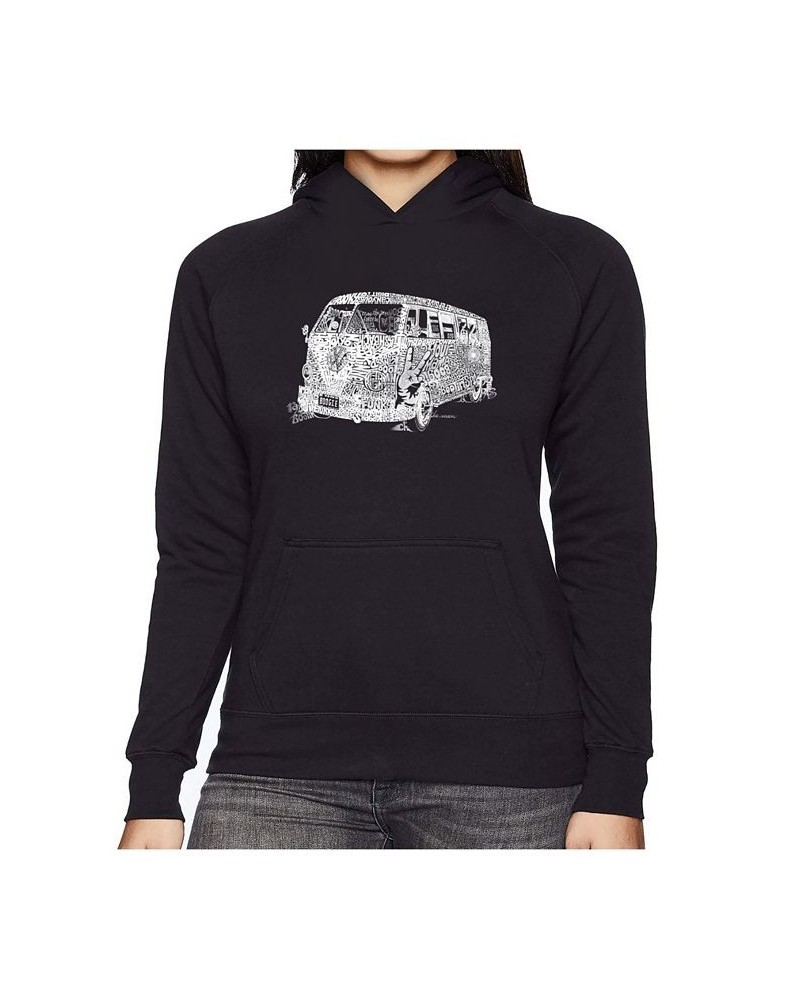 Women's Word Art Hooded Sweatshirt -The 70's Black $35.99 Sweatshirts