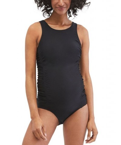 Beach Bump™ Cutout Back Maternity One Piece UPF 50+ Swimsuit Black $20.00 Swimsuits