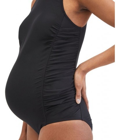 Beach Bump™ Cutout Back Maternity One Piece UPF 50+ Swimsuit Black $20.00 Swimsuits