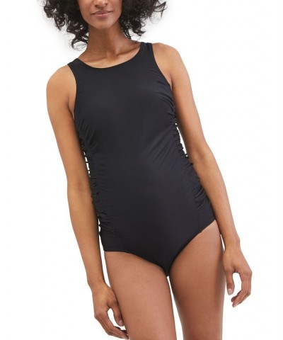 Beach Bump™ Cutout Back Maternity One Piece UPF 50+ Swimsuit Black $20.00 Swimsuits